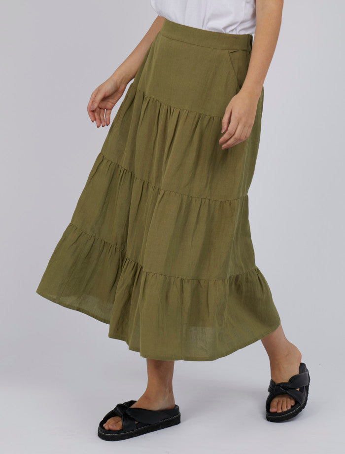 Allegra K Women's Workwear Paperbag Elastic High Waist Pencil Mini Skirt  Olive Green Large : Target